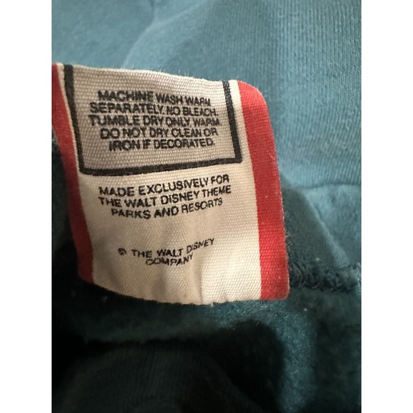 Vtg Disney Designs Mickey Mouse Crew Neck Sweatshirt One Size Fits All Green - Picture 7 of 10